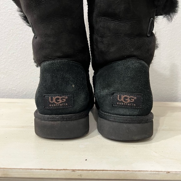 Ugg Black Suede Bailey Button Boots - Picture 7 of 9